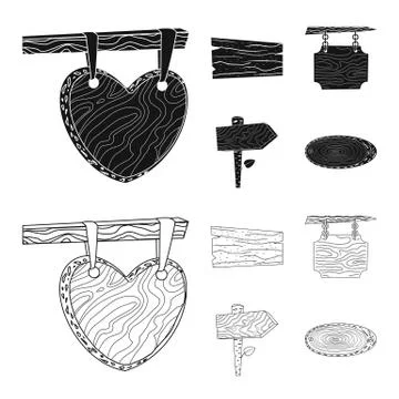 Vector design of raw and forest logo. Collection of raw and hardwood vector icon Stock Illustration