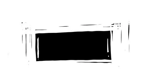 Vector design of a rectangular white brush stroke framed with rough uneven edges Stock Illustration