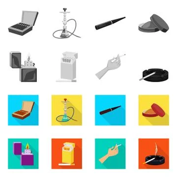 Vector design of refuse and stop sign. Set of refuse and habit stock symbol for Stock Illustration