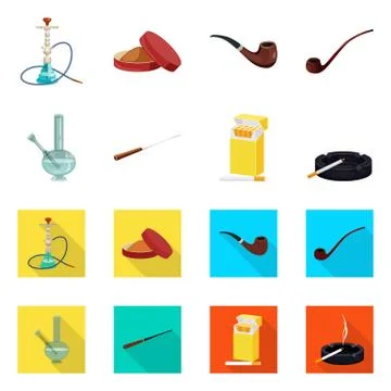 Vector design of refuse and stop symbol. Set of refuse and habit stock vector Stock Illustration