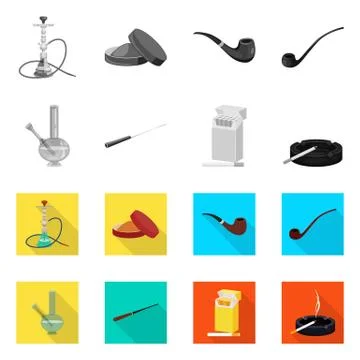 Vector design of refuse and stop logo. Collection of refuse and habit stock Stock Illustration