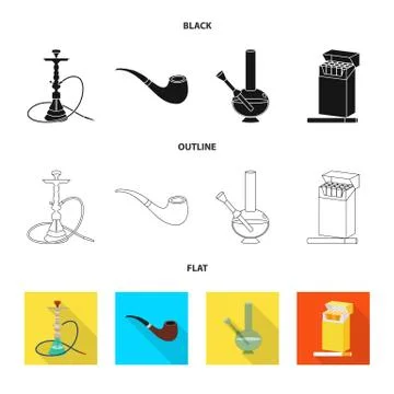 Vector design of refuse and stop icon. Collection of refuse and habit vector Stock Illustration