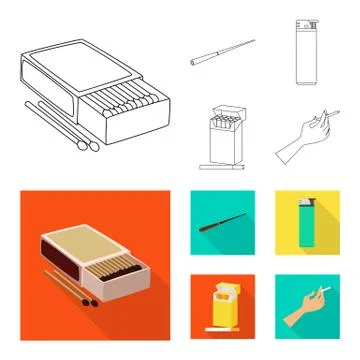 Vector design of refuse and stop logo. Set of refuse and habit stock vector Stock Illustration