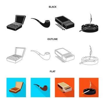 Vector design of refuse and stop logo. Collection of refuse and habit stock Stock Illustration