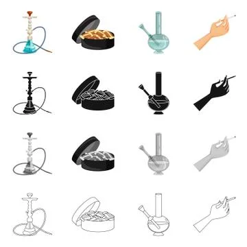 Vector design of refuse and stop symbol. Collection of refuse and habit stock Stock Illustration