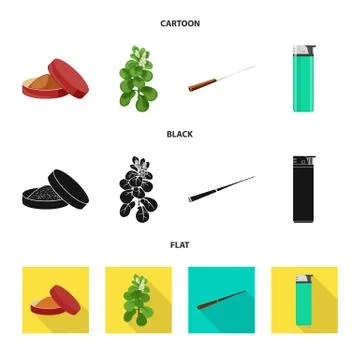 Vector design of refuse and stop icon. Set of refuse and habit vector icon for Stock Illustration