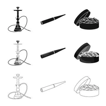 Vector design of refuse and stop icon. Set of refuse and habit stock vector Stock Illustration