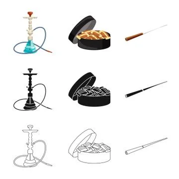 Vector design of refuse and stop logo. Collection of refuse and habit vector Stock Illustration