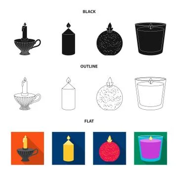 Vector design of relaxation and flame logo. Collection of relaxation and wax 스톡 일러스트