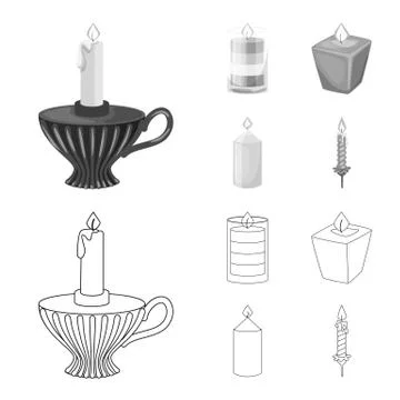 Vector design of relaxation and flame symbol. Set of relaxation and wax vector 스톡 일러스트