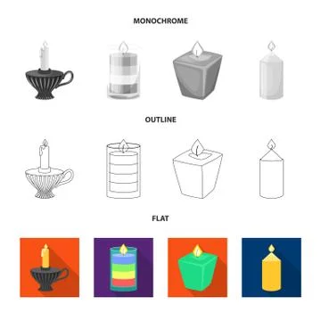 Vector design of relaxation and flame symbol. Set of relaxation and wax vector 스톡 일러스트