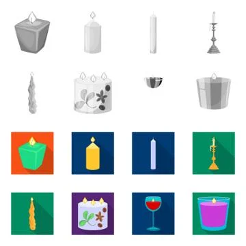 Vector design of relaxation and flame symbol. Set of relaxation and wax stock 스톡 일러스트
