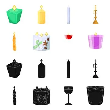 Vector design of relaxation and flame symbol. Set of relaxation and wax stock 스톡 일러스트