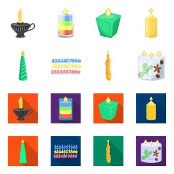 Vector design of relaxation and flame symbol. Collection of relaxation and wax 스톡 일러스트