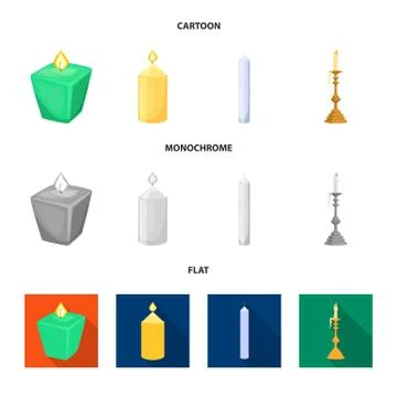 Vector design of relaxation and flame icon. Collection of relaxation and wax 스톡 일러스트