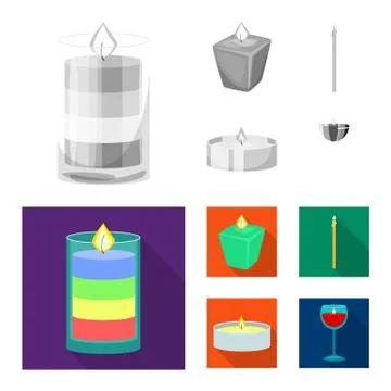 Vector design of relaxation and flame icon. Collection of relaxation and wax 스톡 일러스트