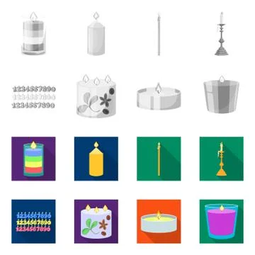 Vector design of relaxation and flame icon. Set of relaxation and wax stock Ilustración de archivo