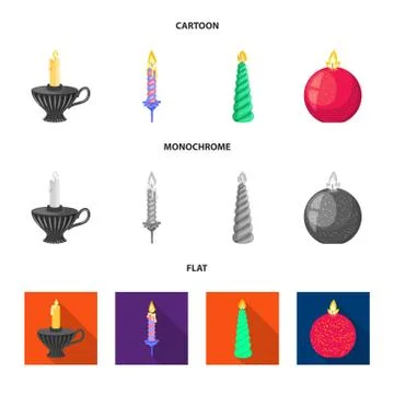Vector design of relaxation and flame logo. Set of relaxation and wax stock イラスト素材