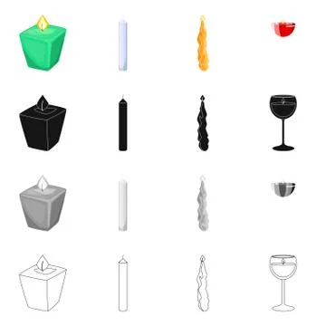 Vector design of relaxation and flame sign. Collection of relaxation and wax イラスト素材