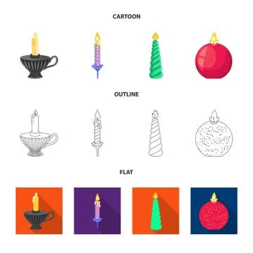 Vector design of relaxation and flame icon. Collection of relaxation and wax Stock Illustration