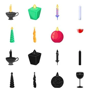 Vector design of relaxation and flame icon. Collection of relaxation and wax 스톡 일러스트