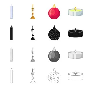 Vector design of relaxation and flame icon. Collection of relaxation and wax 스톡 일러스트