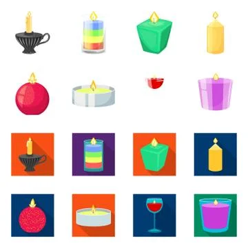 Vector design of relaxation and flame logo. Set of relaxation and wax vector 스톡 일러스트