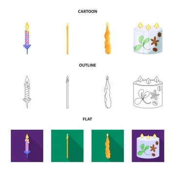 Vector design of relaxation and flame logo. Collection of relaxation and wax Stock Illustration