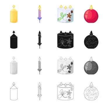 Vector design of relaxation and flame symbol. Collection of relaxation and wax イラスト素材