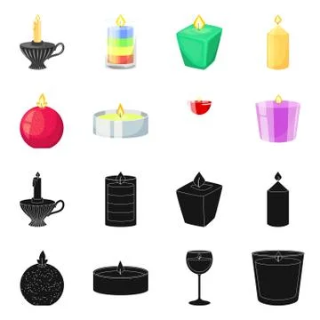 Vector design of relaxation and flame icon. Set of relaxation and wax stock 스톡 일러스트