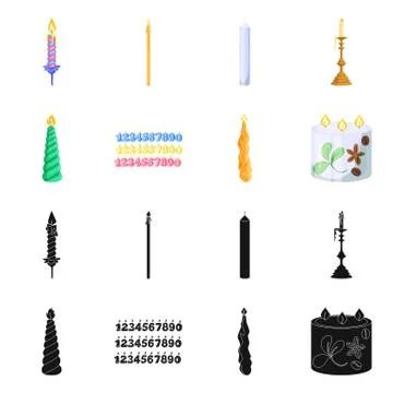 Vector design of relaxation and flame sign. Collection of relaxation and wax 스톡 일러스트