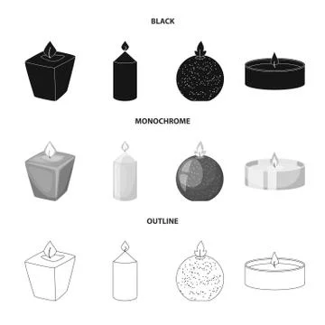 Vector design of relaxation and flame symbol. Set of relaxation and wax stock Stock Illustration