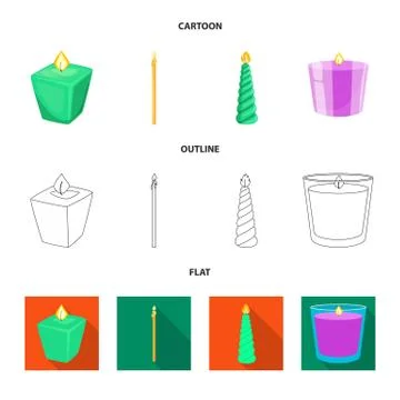 Vector design of relaxation and flame symbol. Collection of relaxation and wax 스톡 일러스트
