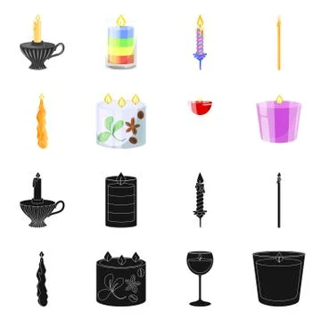 Vector design of relaxation and flame sign. Set of relaxation and wax stock 스톡 일러스트