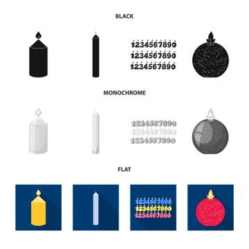 Vector design of relaxation and flame symbol. Collection of relaxation and wax Stock Illustration
