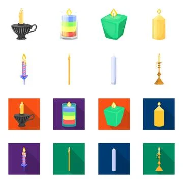 Vector design of relaxation and flame sign. Collection of relaxation and wax イラスト素材