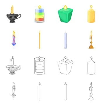 Vector design of relaxation and flame icon. Set of relaxation and wax vector 스톡 일러스트
