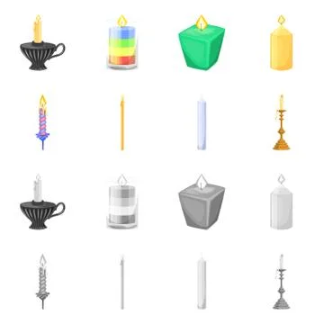 Vector design of relaxation and flame logo. Collection of relaxation and wax 스톡 일러스트