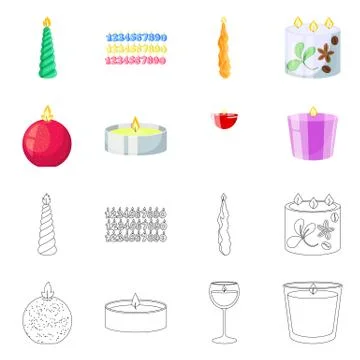 Vector design of relaxation and flame icon. Set of relaxation and wax vector 스톡 일러스트