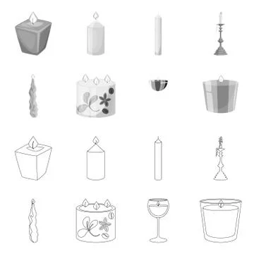 Vector design of relaxation and flame sign. Collection of relaxation and wax 스톡 일러스트