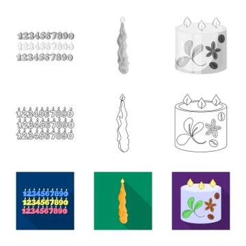 Vector design of relaxation and flame sign. Collection of relaxation and wax 스톡 일러스트