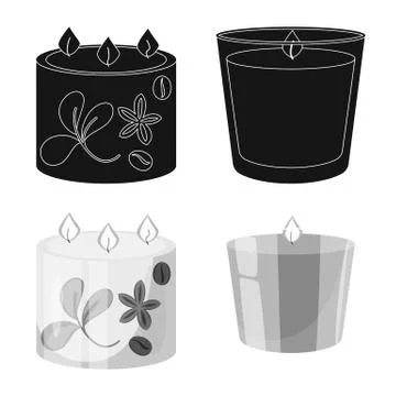 Vector design of relaxation and flame icon. Set of relaxation and wax vector Stock Illustration