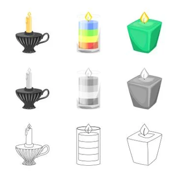 Vector design of relaxation and flame sign. Collection of relaxation and wax イラスト素材