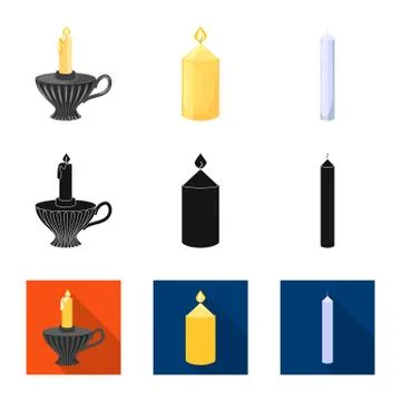 Vector design of relaxation and flame icon. Collection of relaxation and wax 스톡 일러스트