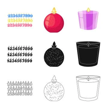 Vector design of relaxation and flame icon. Collection of relaxation and wax 스톡 일러스트