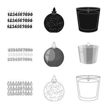 Vector design of relaxation and flame logo. Collection of relaxation and wax Stock Illustration