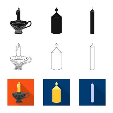 Vector design of relaxation and flame logo. Set of relaxation and wax stock Stock Illustration