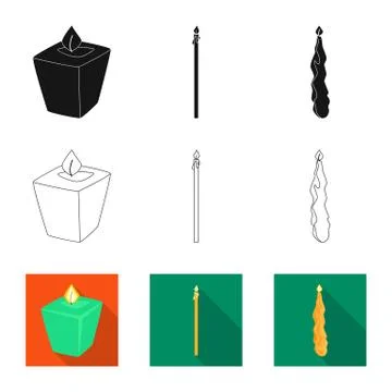 Vector design of relaxation and flame symbol. Collection of relaxation and wax イラスト素材