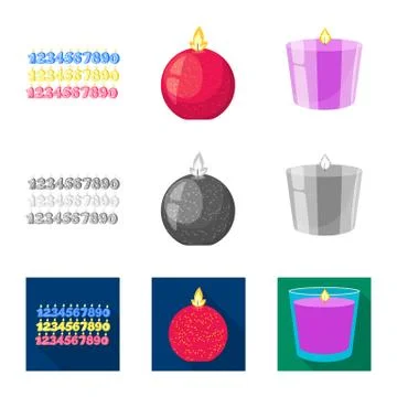 Vector design of relaxation and flame logo. Collection of relaxation and wax Illustrazione stock