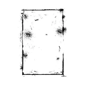 Vector design of retro grunge rectangular frame border with black brush strokes Stock Illustration